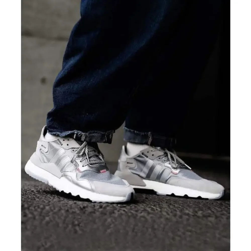 Adidas Nite Jogger 'Silver Metallic' Sneakers Men’s‎ Size 12